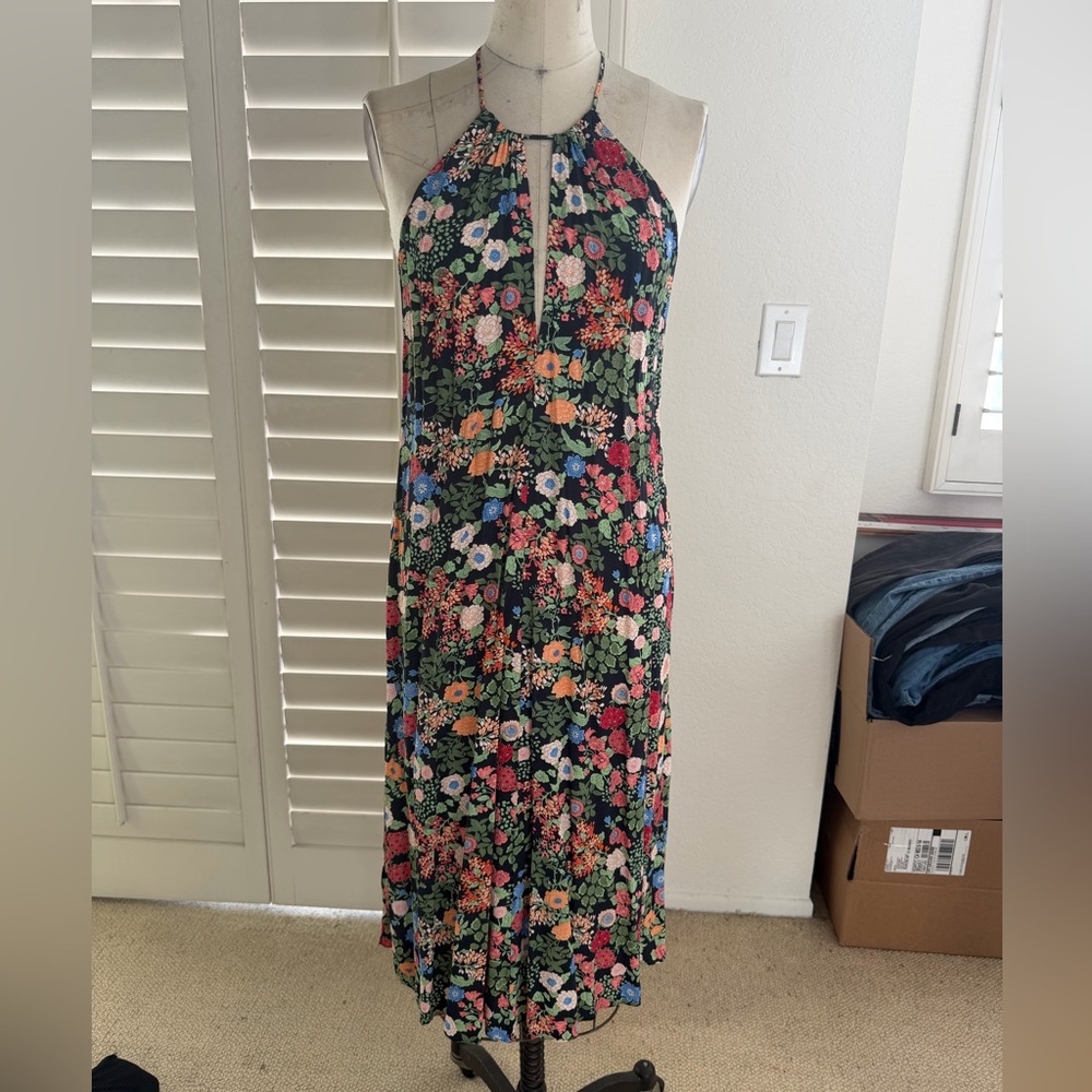 Floral Halter Midi Dress